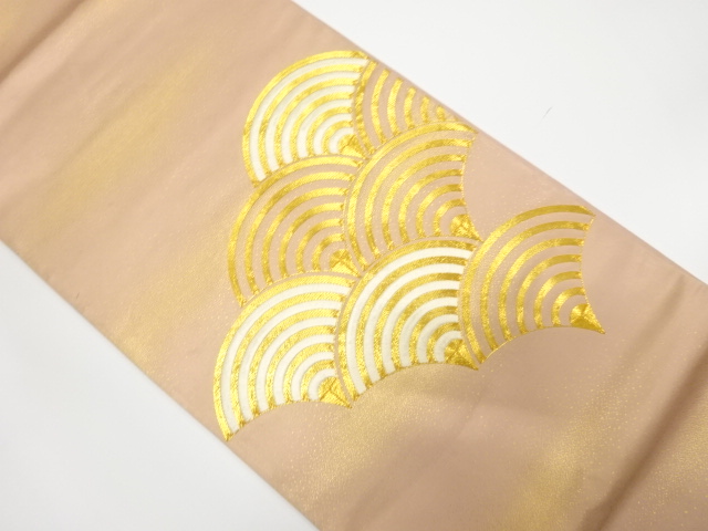 JAPANESE FUKURO OBI / EMBROIDERY / SEIGAIHA